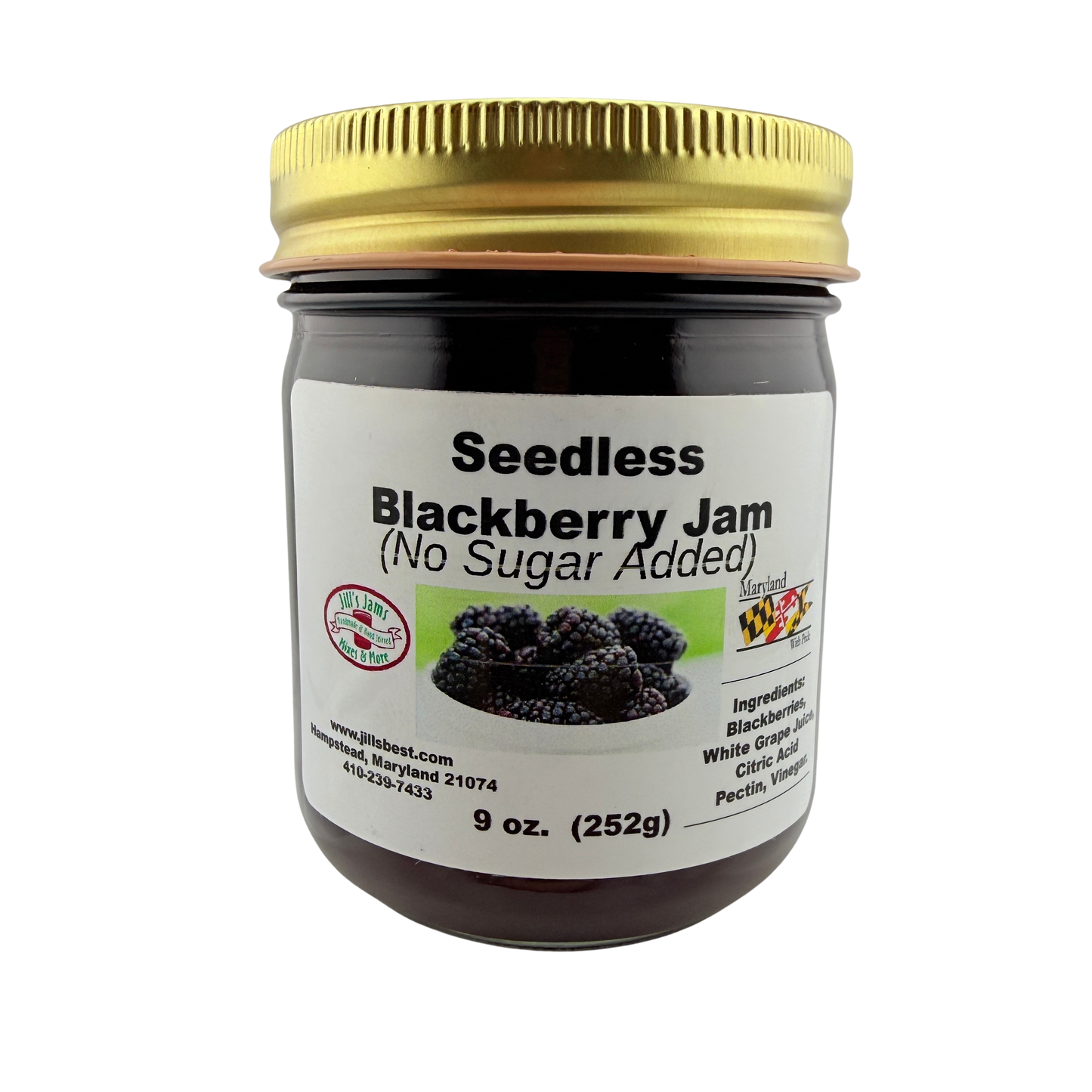 Seedless Blackberry Jam (No Sugar Added)