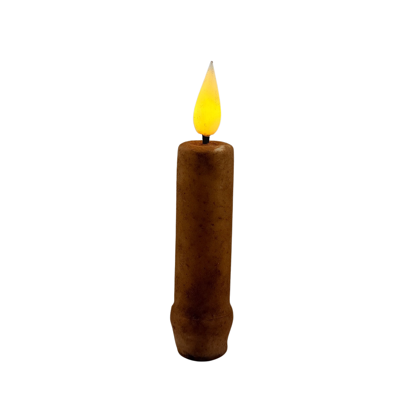 Short Cinnamon LED Taper Candle