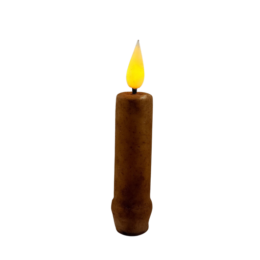 Short Cinnamon LED Taper Candle