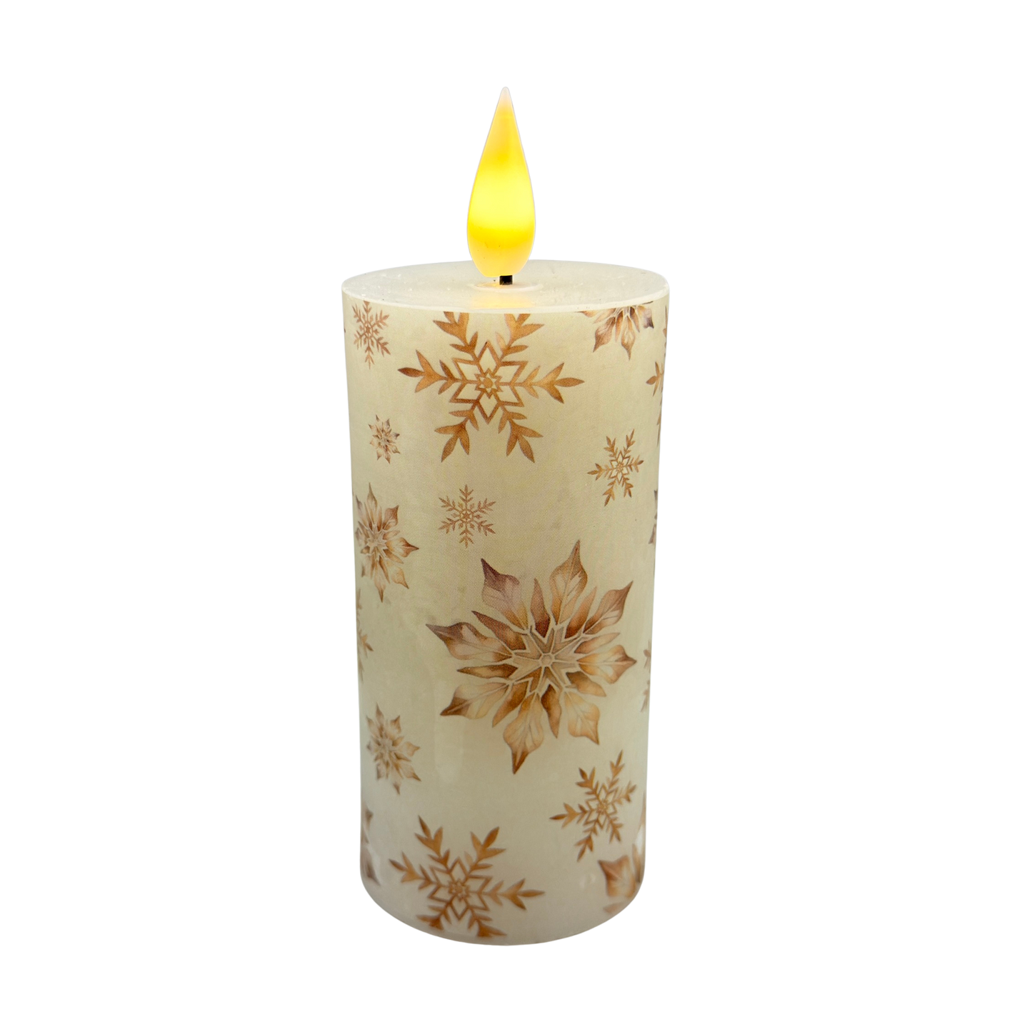 Golden Snowflake LED Votive