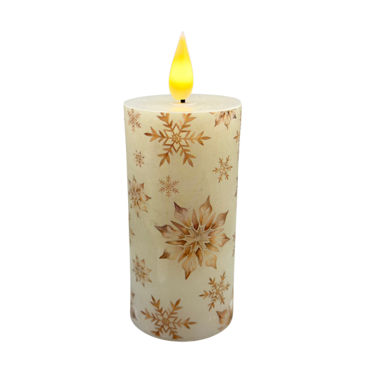 Golden Snowflake LED Votive