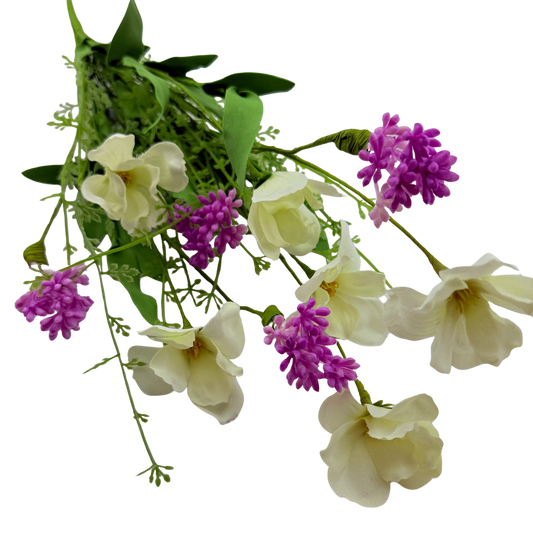 Spring White Flowers & Hyacinth Pick