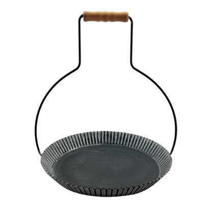 Tin Candle Holder with Handle - Large