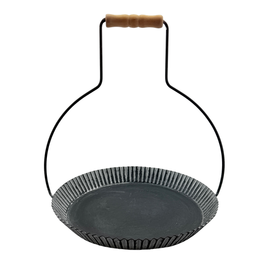 Tin Candle Holder with Handle - Large