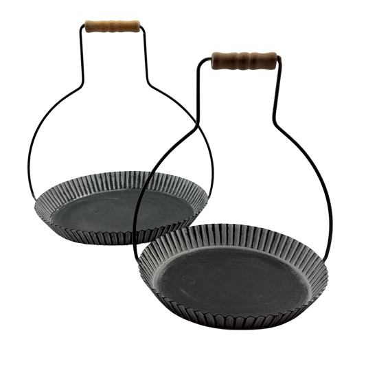 Tin Candle Holder with Handle - Small