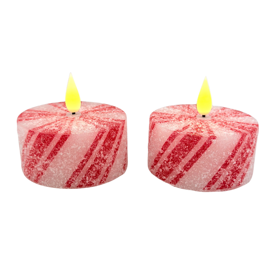 Peppermint LED Tea Lights - Large | Set of 2