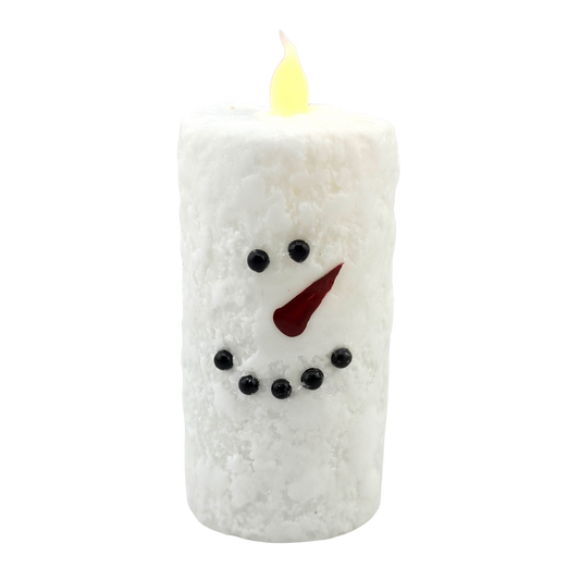 Tall Snowman LED Timer Votive