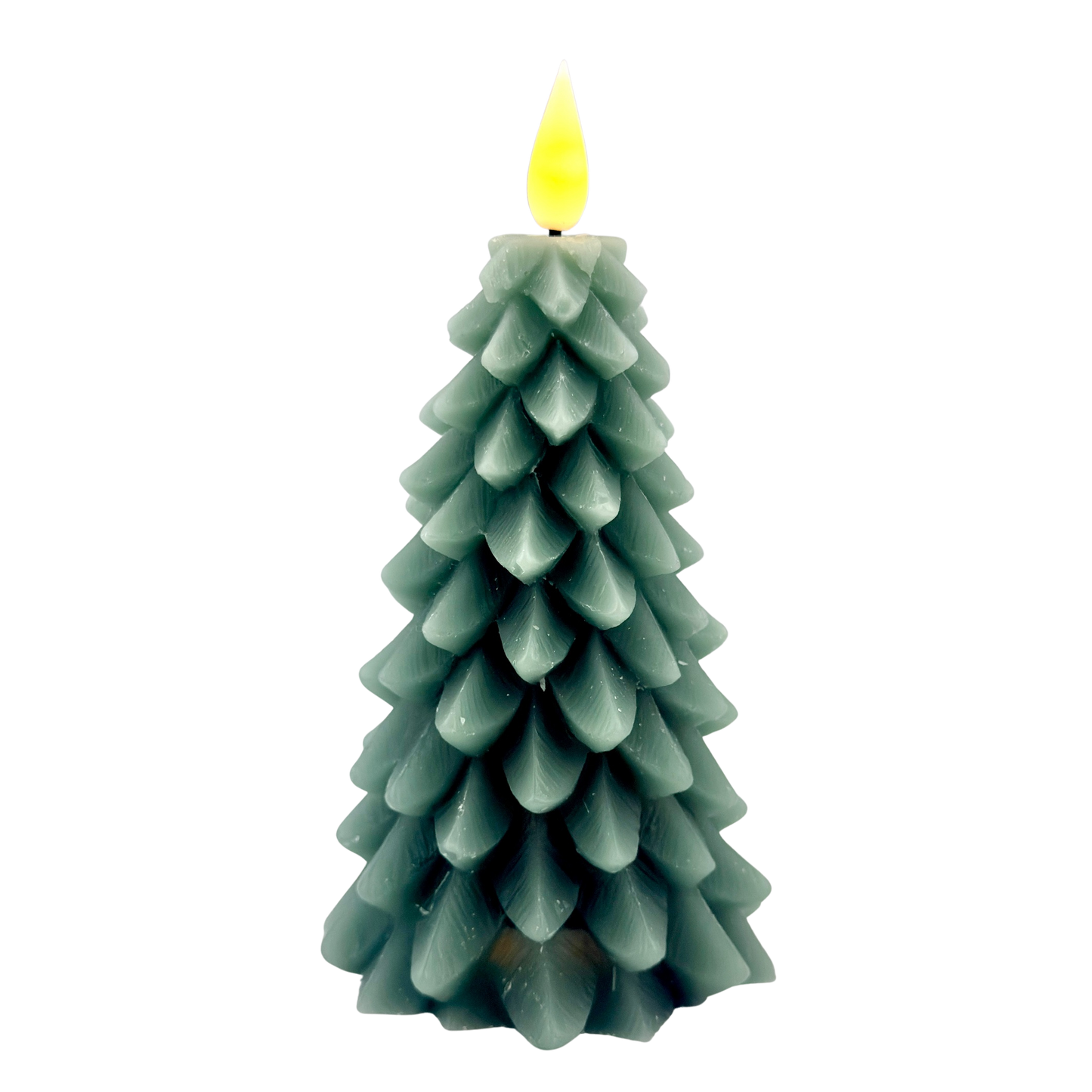 Green LED Christmas Tree Timer Candle - Small