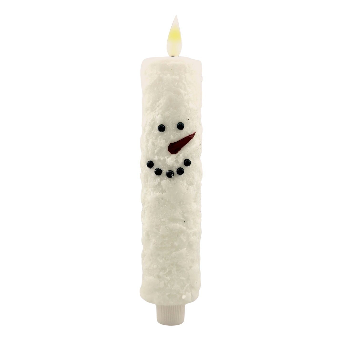 Thick Snowman LED Taper Candle