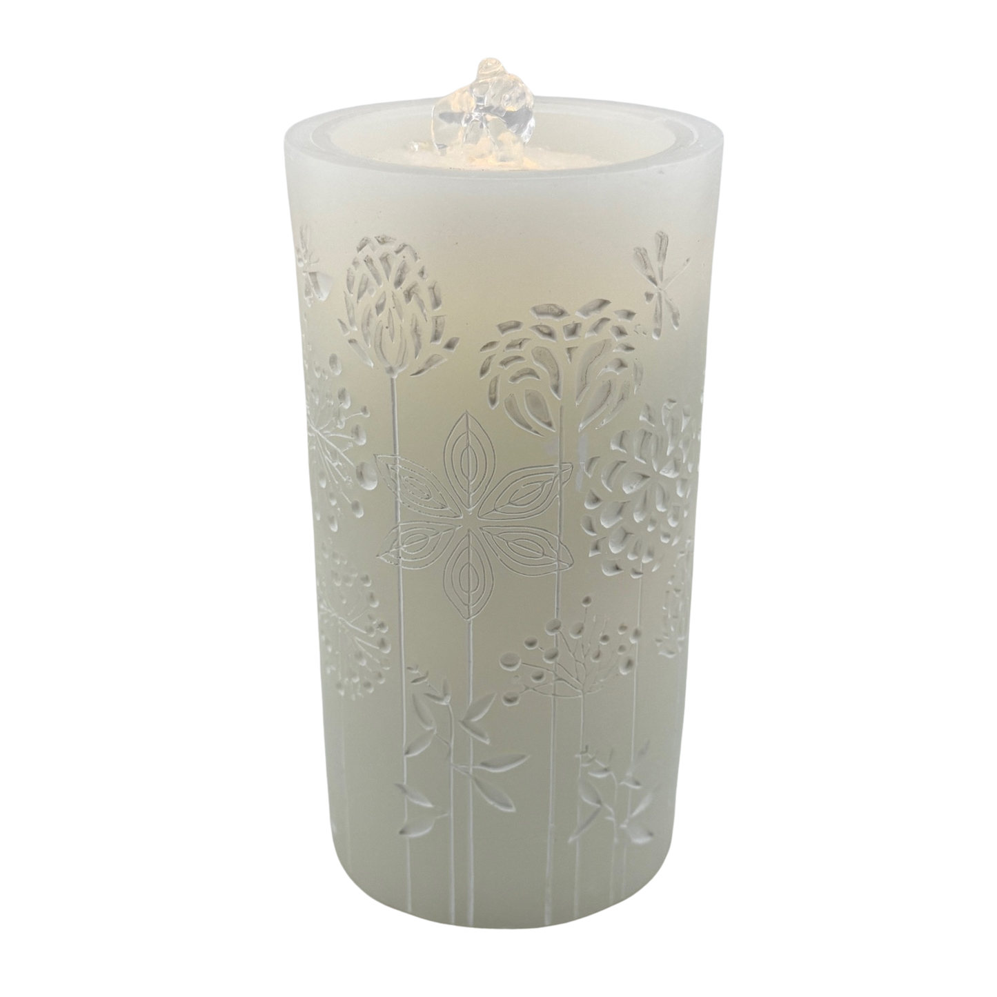 White Dandelion Fountain Candle