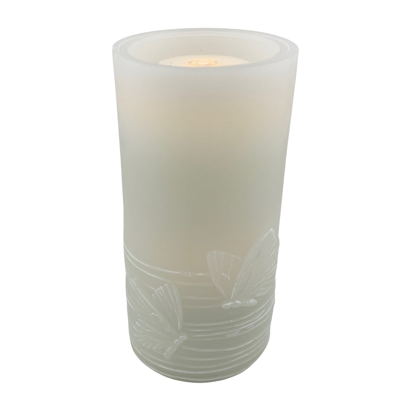 White Butterfly Fountain Candle