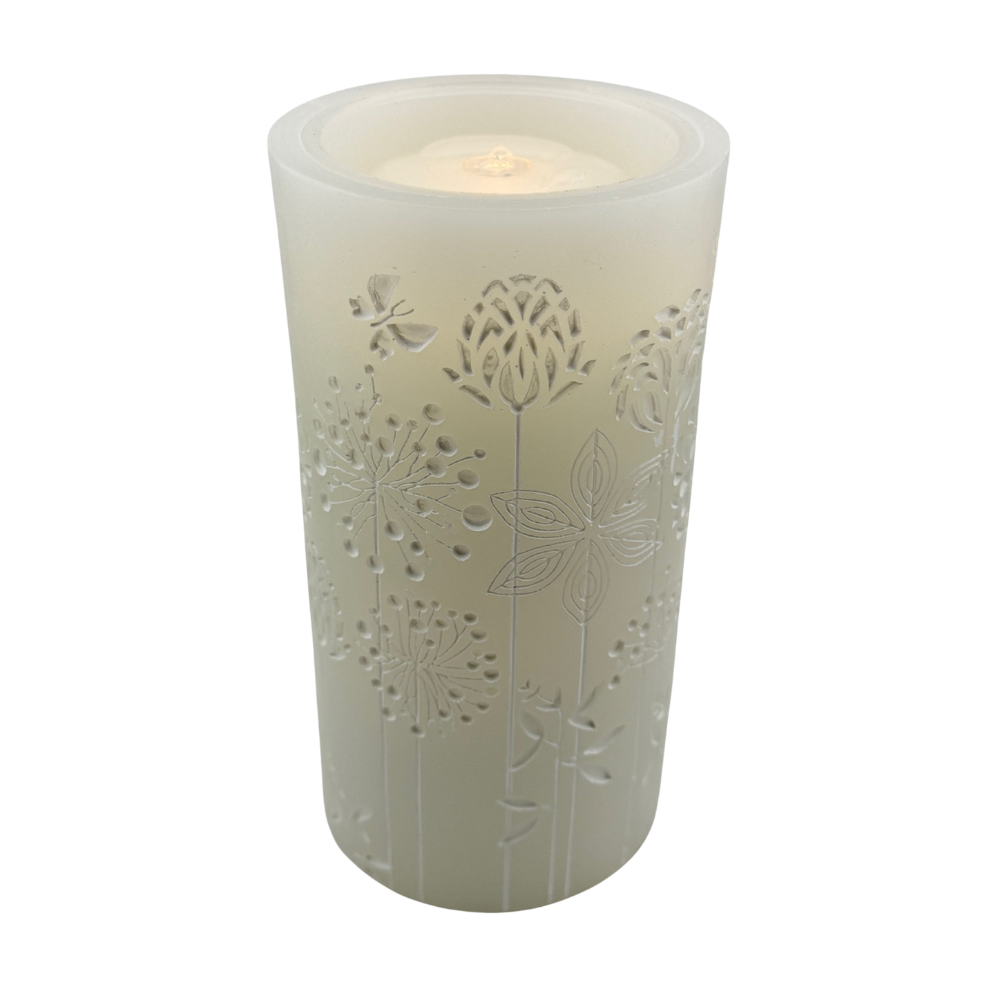 White Dandelion Fountain Candle