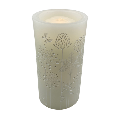 White Dandelion Fountain Candle