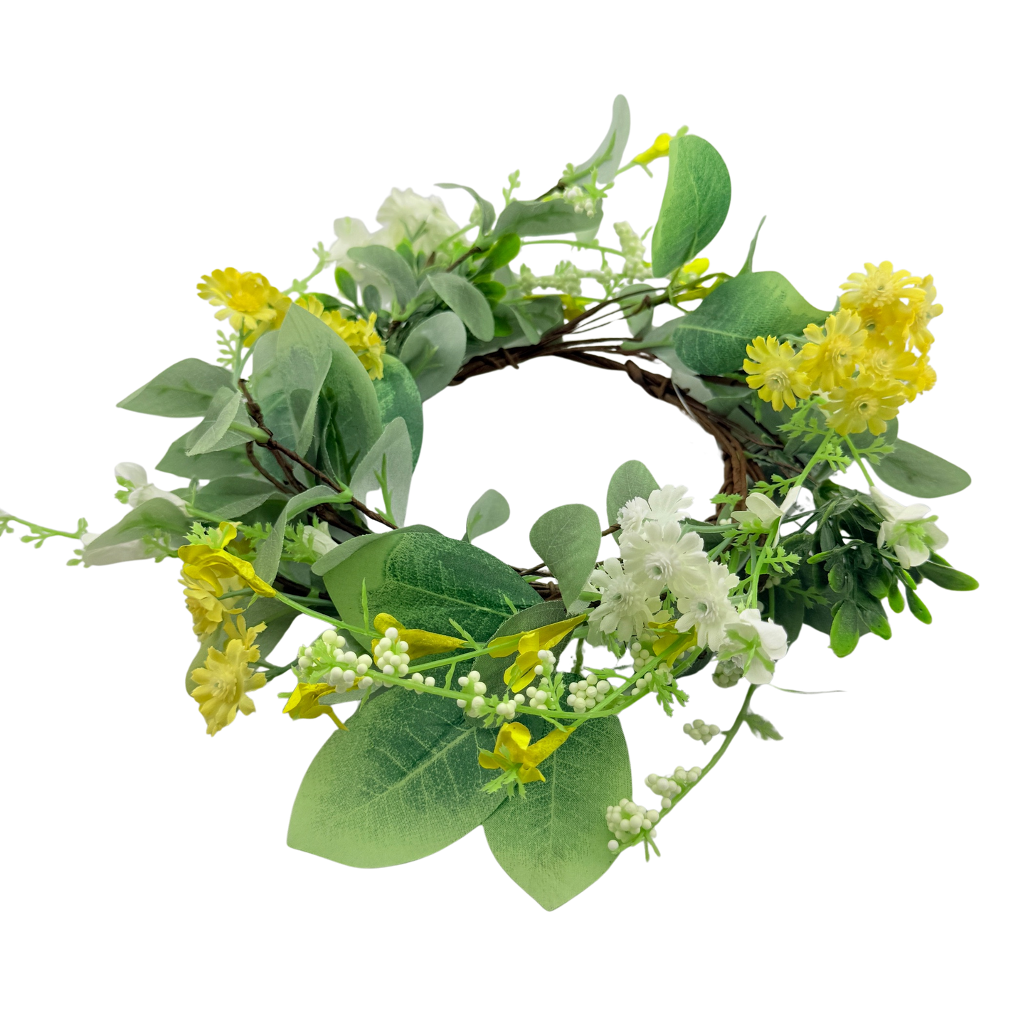 White_Yellow Delicate Blossom Candle Ring