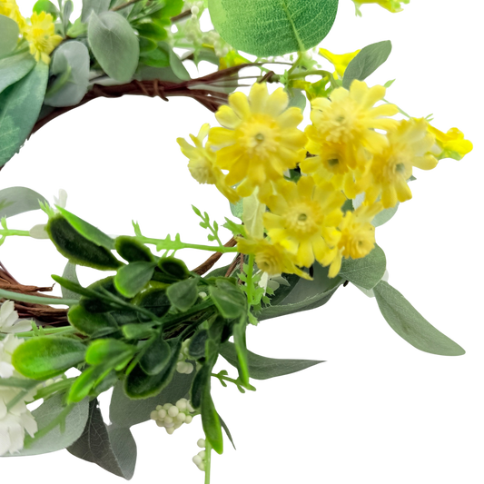 White_Yellow Delicate Blossom Candle Ring