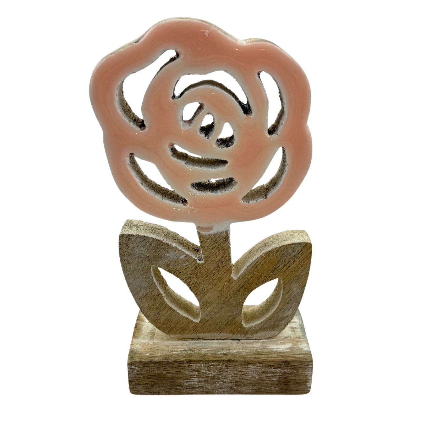 Wood & Enamel Rose - Small