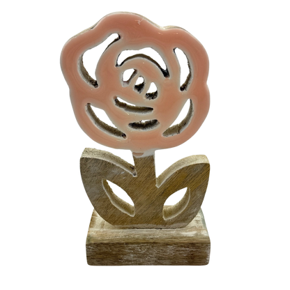 Wood & Enamel Rose - Small