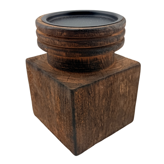 Wooden Block Candle Holder