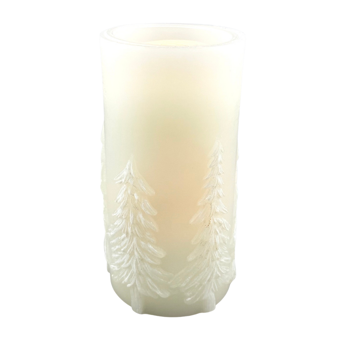 White Pine Tree LED Water Fountain Candle