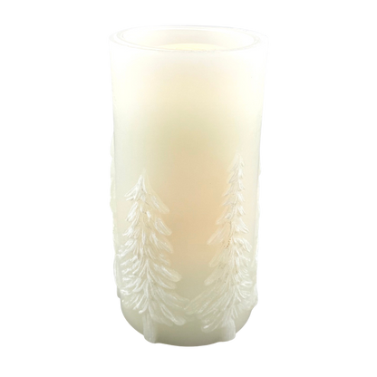 White Pine Tree LED Water Fountain Candle