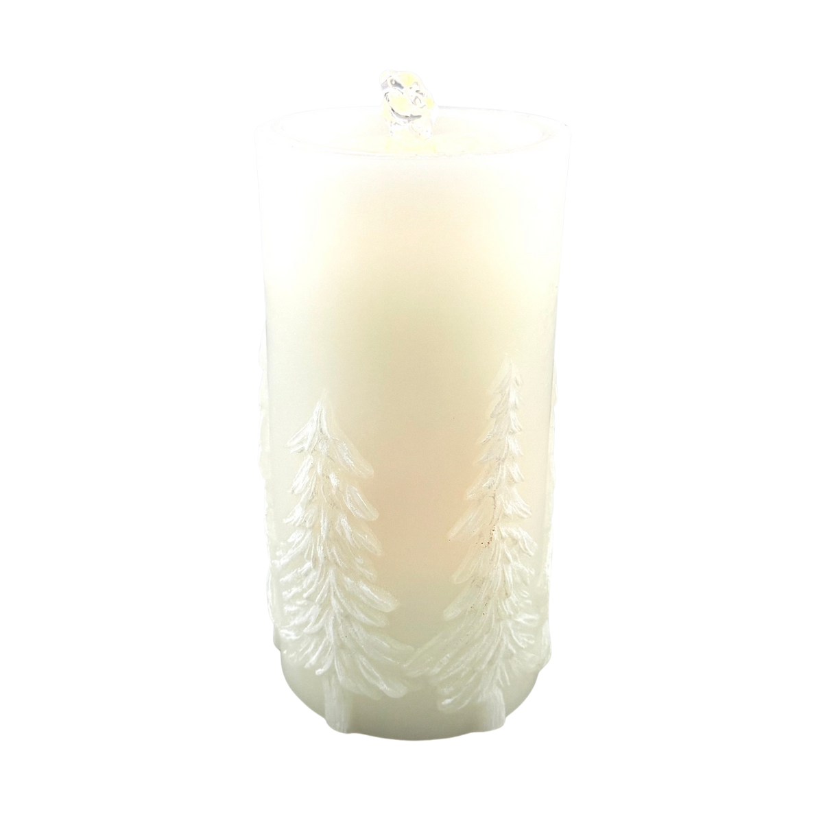 White Pine Tree LED Water Fountain Candle
