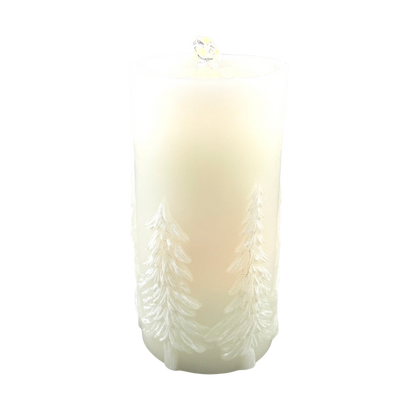 White Pine Tree LED Water Fountain Candle
