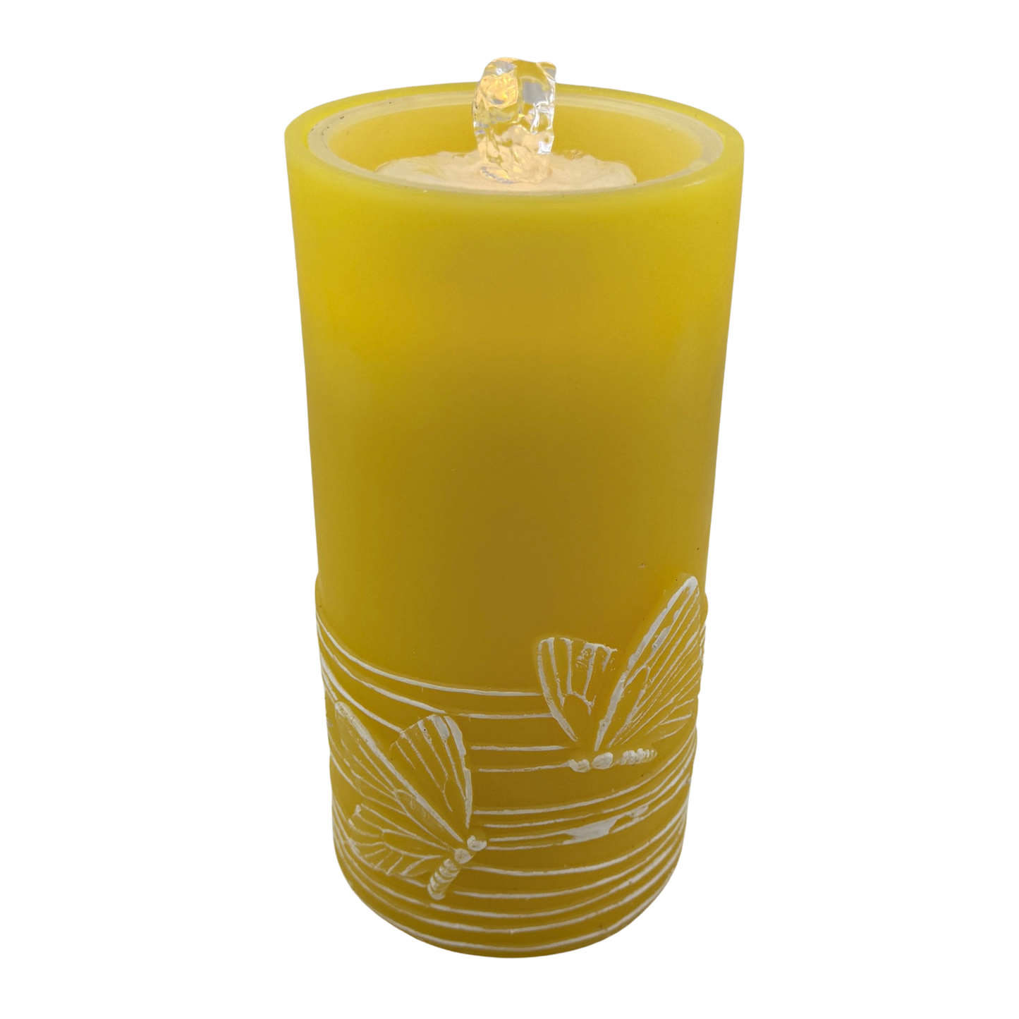 Yellow Butterfly Fountain Candle