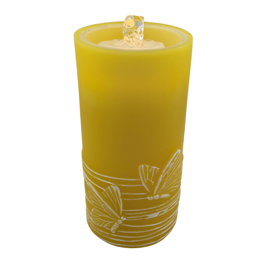Yellow Butterfly Fountain Candle