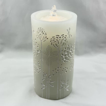 White Dandelion Fountain Candle