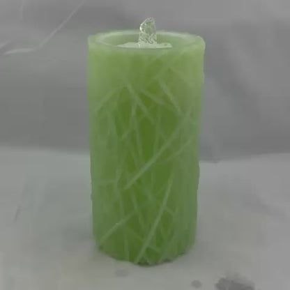 Green Branch LED Water Fountain Candle
