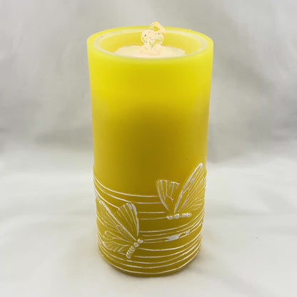 Yellow Butterfly Fountain Candle