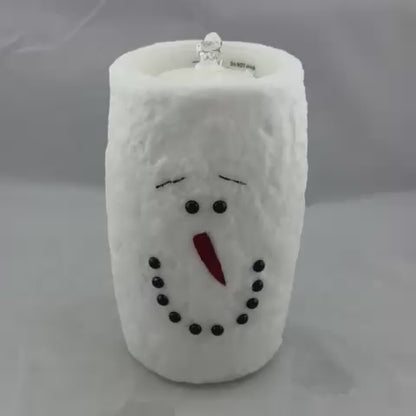 Snowman LED Water Fountain Candle