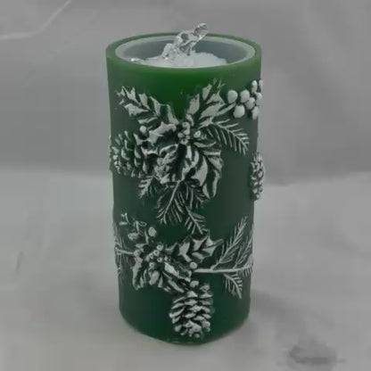 Pinecone & Leaf LED Water Fountain Candle