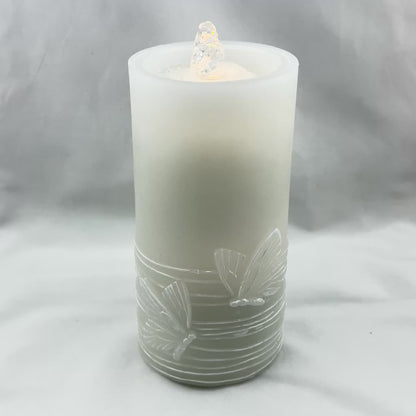 White Butterfly Fountain Candle